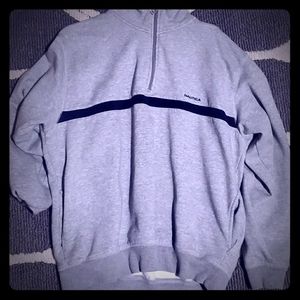 Nautical half zip-up sweatshirt turtle neck style